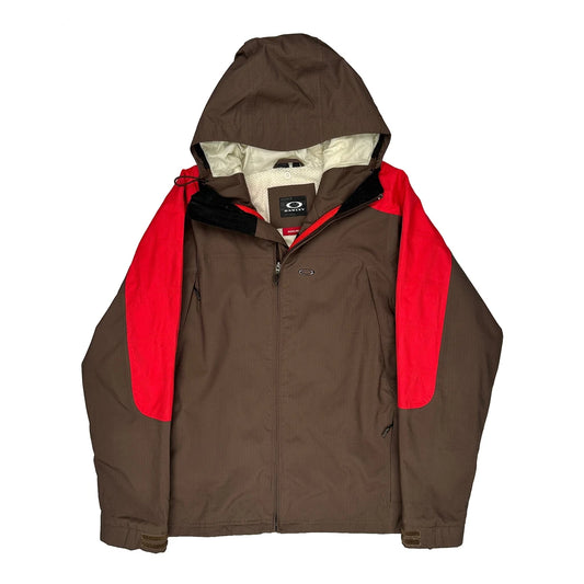 Oakley Two Tone Tactical Ski Jacket - Small Brown Polyester