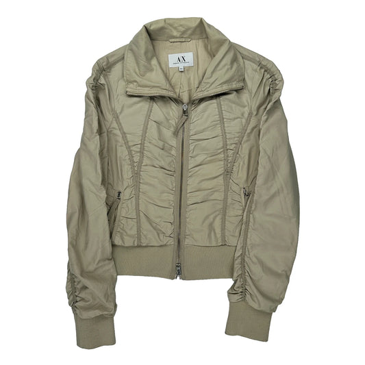 Armani Exchange Bomber Jacket - XS Beige Polyester