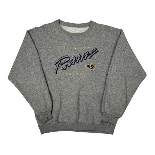 St. Louis Rams N.F.L. Football Sweatshirt - Large Grey Cotton