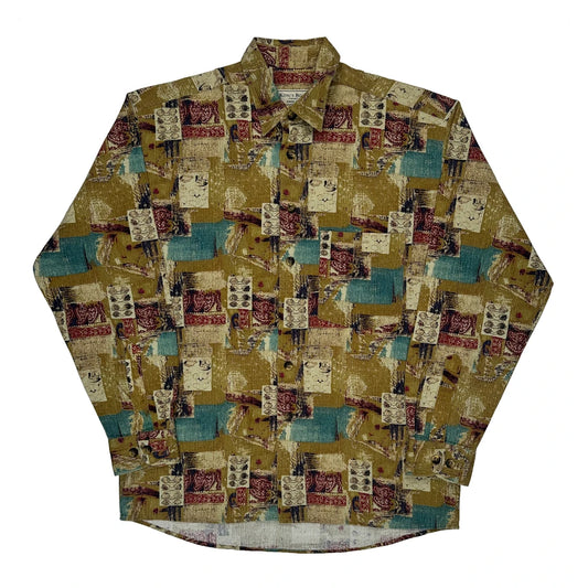 Kings Road Patterned Shirt - Medium Multicoloured Cotton