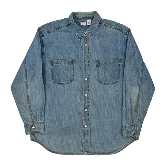 Levis Denim Shirt - Large Blue Cotton