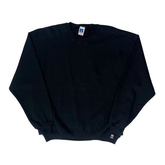 Russell Athletic Sweatshirt - XL Black Cotton Blend