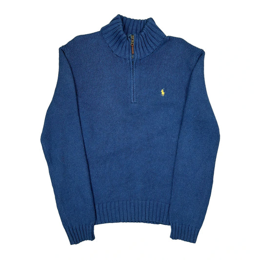 Polo By Ralph Lauren 1/4 Zip - XL Blue Cotton