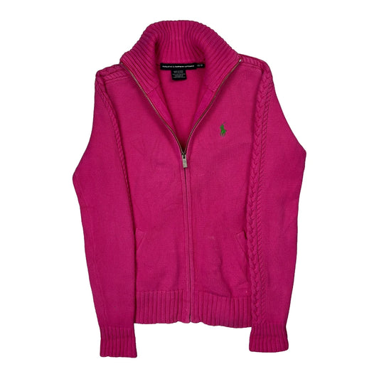 Ralph Lauren Sport Zip Up - XS Pink Cotton