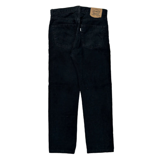 Levis Cord Trousers - 29" W 32L Black Corduroy