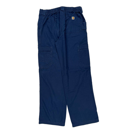 Carhartt Cargo Trousers - 31W 30L Blue Cotton Blend