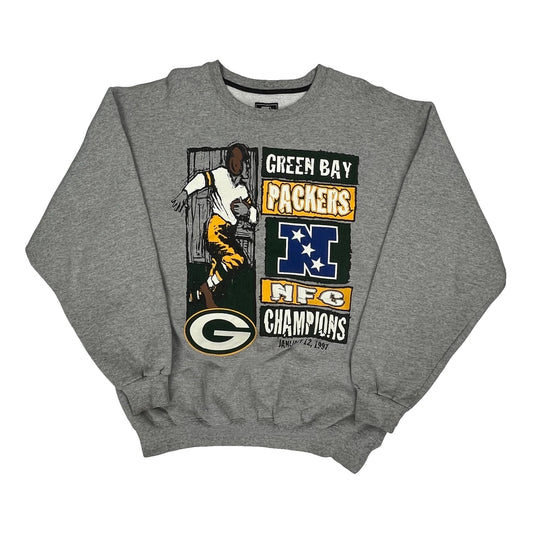 Green Bay Packers Starter Graphic Sweatshirt - XL Grey Cotton