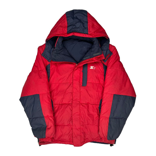 Sports Navy Starter Puffer - Medium Red Nylon