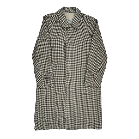 Aquascutum Checked Overcoat - Medium Brown Polyester