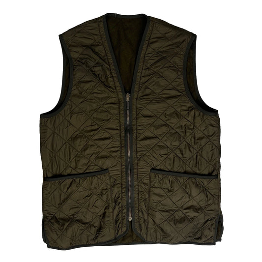 D219 Polarquilt Barbour Waterproof Gilet - Medium Khaki Nylon
