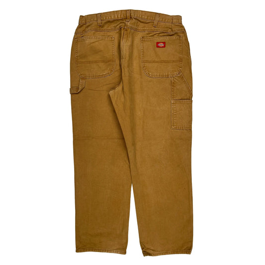 Dickies Carpenter Trousers - 37W 31L Brown Cotton