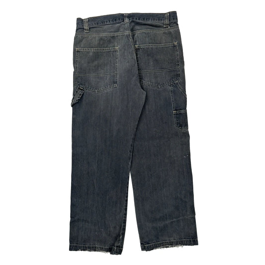 Unbranded Double Knee Carpenter Trousers - 32W 30L Grey Cotton