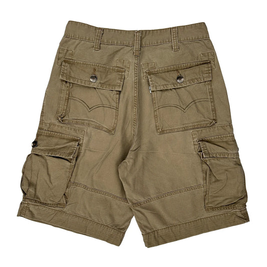 Levis Cargo Shorts - 32W 11L Khaki Cotton