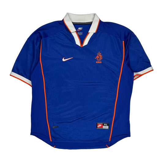 1998–2000 Netherlands Nike Away Football Shirt - XL Blue Polyester