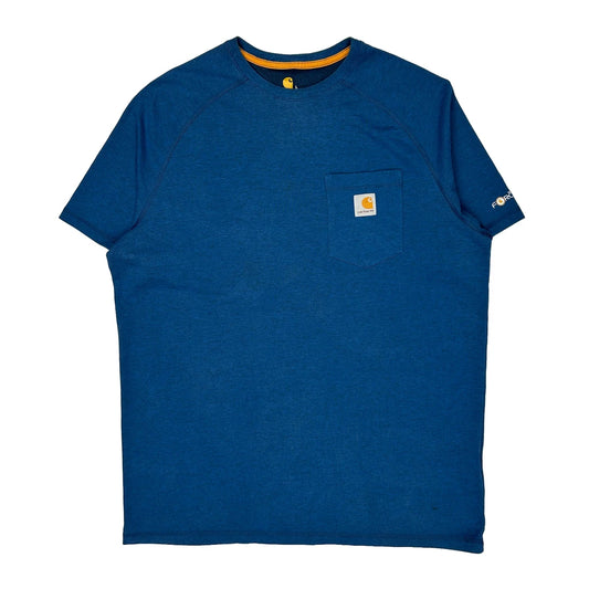Carhartt T-Shirt - Large Blue Cotton