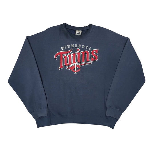 Minnesota Twins Lee Sport Mlb Sweatshirt - Large Blue Cotton