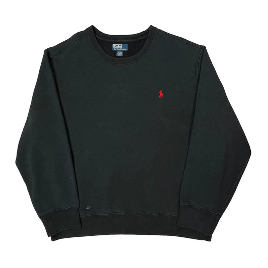 Polo By Ralph Lauren Sweatshirt - Medium Black Cotton Blend