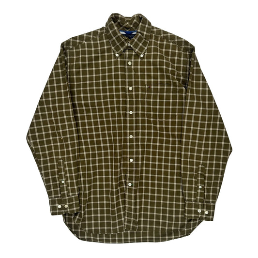 Tommy Hilfiger Checked Shirt - Medium Green Cotton