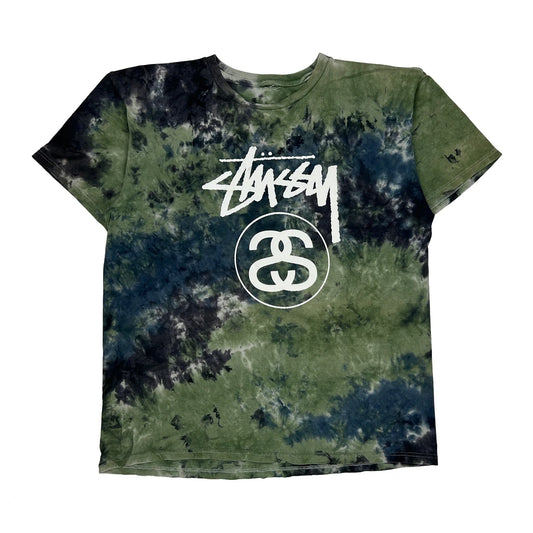 Vintage Stussy Tie-Dye T-Shirt - Medium Multicoloured Cotton