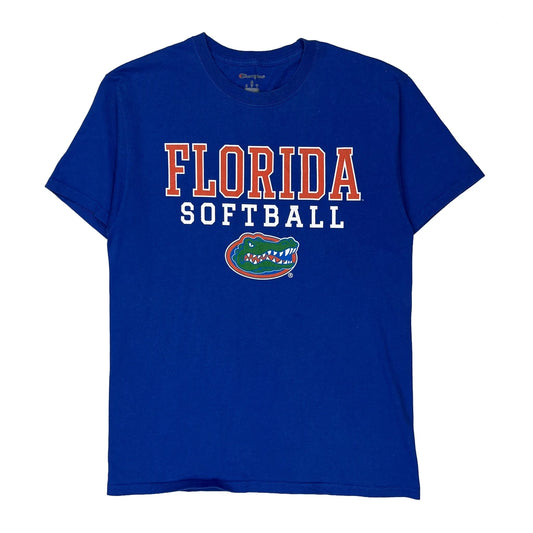 Florida Gators Champion College T-Shirt - Medium Blue Cotton