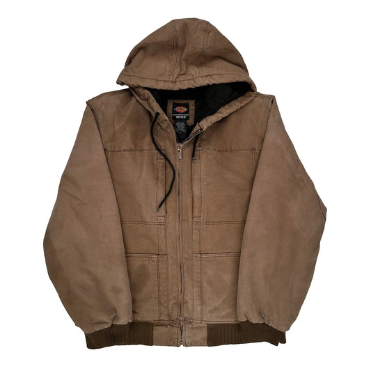 Dickies Faded Workwear Jacket - Large Brown Cotton
