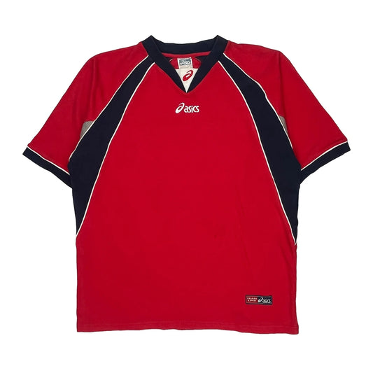 Vintage Asics T-Shirt - 2XL Red Cotton
