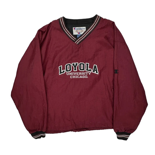 Loyola University Chicago Champion College Windbreaker - 2XL Burgundy Nylon