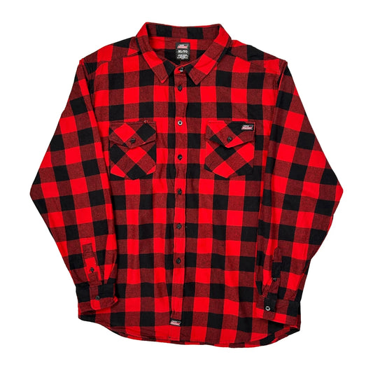 Vintage Dickies Checked Flannel Shirt - XL Red Cotton