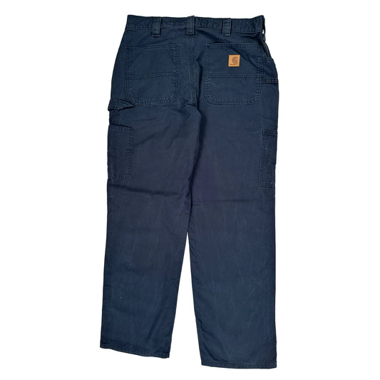 Carhartt Carpenter Trousers - 33W 32L Navy Cotton