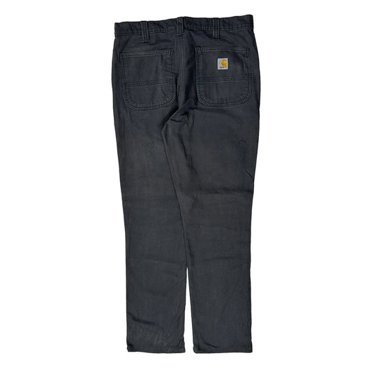Straight Fit Carhartt Carpenter Trousers - 34W 30L Grey Cotton