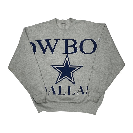 Dallas Cowboys Unbranded Graphic Sweatshirt - Large Gray Cotton Blend