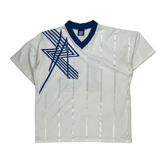 Number 15 Umbro Striped Football Shirt - XL Blue Polyester