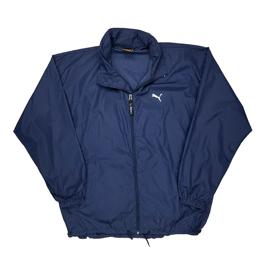 Puma Windbreaker - Large Blue Polyester