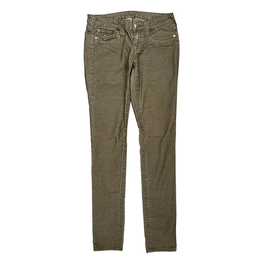 True Religion Skinny Jeans - 27W UK 8 Grey Cotton Blend