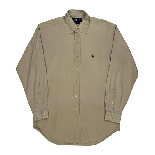 Blake Ralph Lauren Shirt - Small Beige Cotton