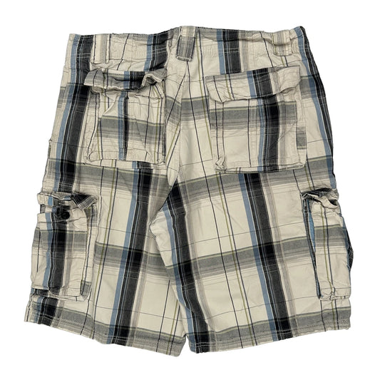 Vintage Lee Checked Cargo Shorts - 34W 11L Multicoloured Cotton