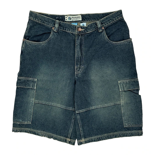 Phys.Sci Denim Shorts - 38W 11L Dark Wash Cotton
