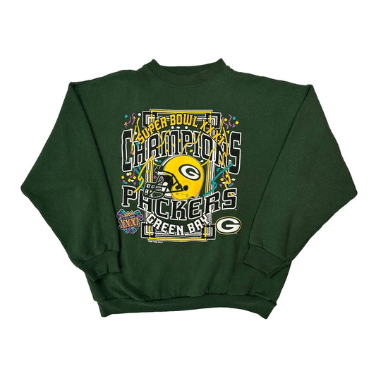 Made In USA, Green Bay Packers Logo7 Nfl Sweatshirt - XL Green Cotton