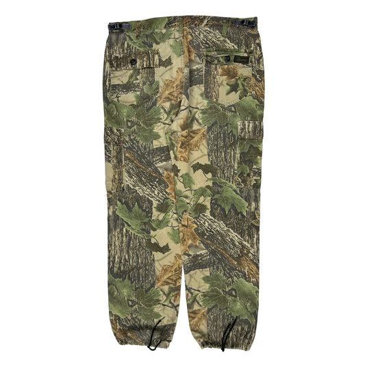 Liberty Camo Cargo Trousers - 38W 31L Green Cotton