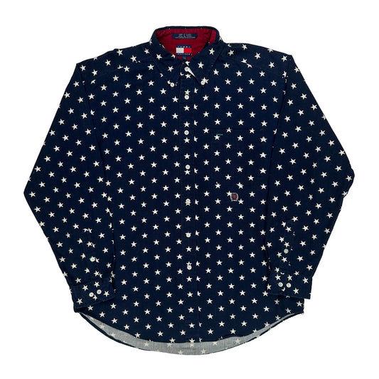 Tommy Hilfiger Shirt - Large Navy Cotton