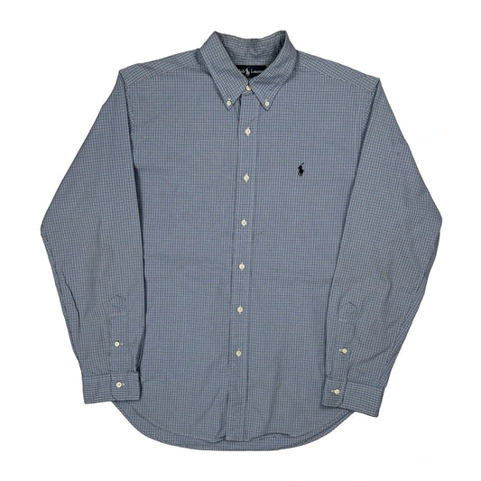 Ralph Lauren Checked Shirt - Large Blue Cotton
