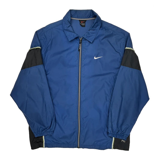 Vintage Nike Windbreaker - Large Blue Polyester