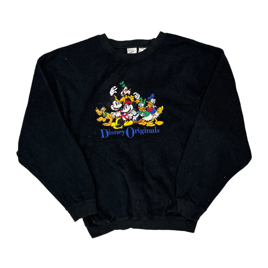 Disney Cartoon Sweatshirt - XL Black Polyester