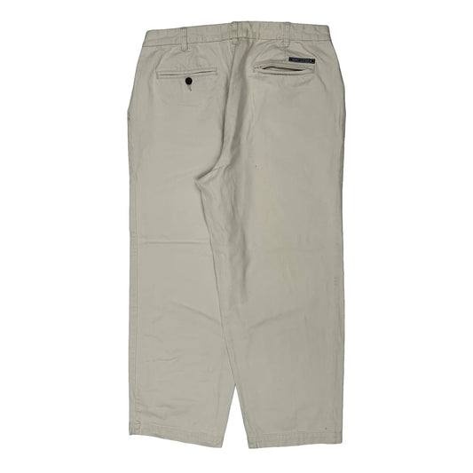 Tommy Hilfiger Pleated Chinos - 36W 28L Beige Cotton