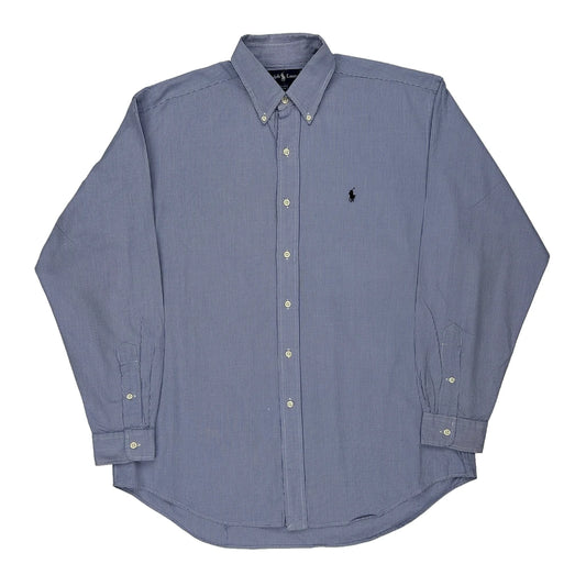 Blake Classic Fit Ralph Lauren Checked Shirt - Large Blue Cotton