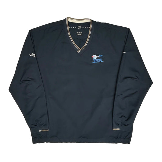 Nike Golf V-Neck Windbreaker - XL Navy Polyester
