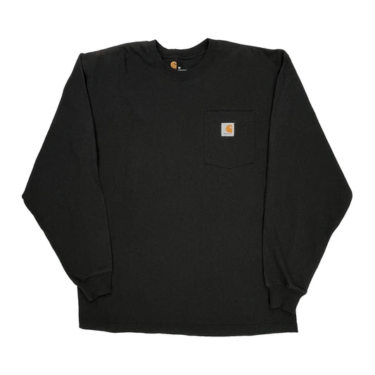Carhartt Long Sleeve T-Shirt - Medium Black Cotton