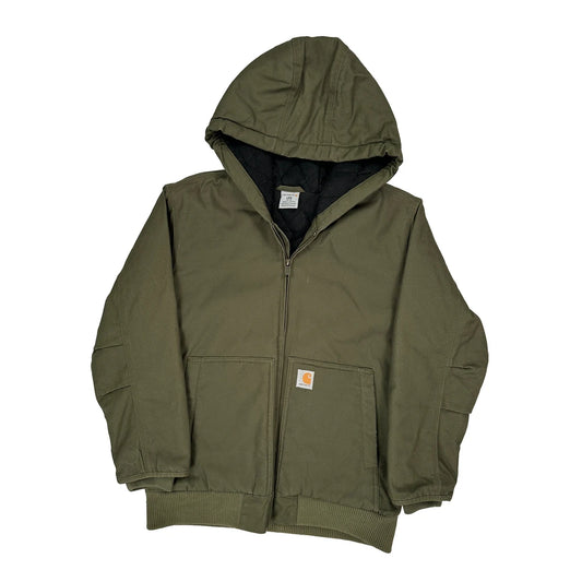 Age 12 Carhartt Jacket - Large Green Cotton