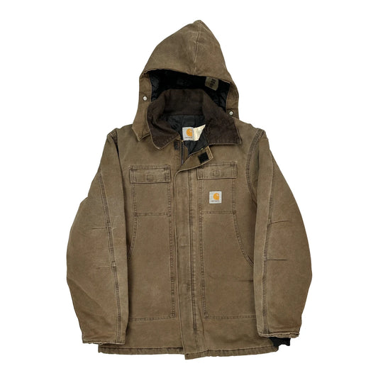 Vintage 90S Made In USA Carhartt C26 Cht Jacket - Medium Brown Cotton