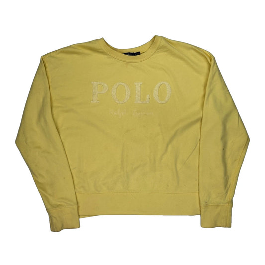 Polo By Ralph Lauren Sweatshirt - Large Yellow Cotton